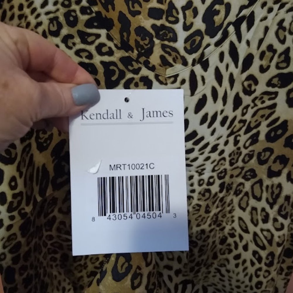 FREE Brown & Blk Animal Print Kendall & James Cover-up Poncho One Size - Picture 10 of 13